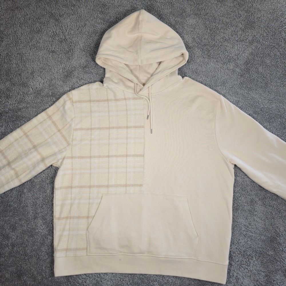 Topman Women Pullover Hoodie Beige Large